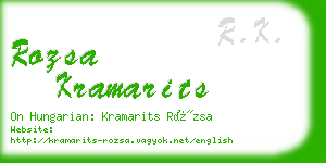 rozsa kramarits business card